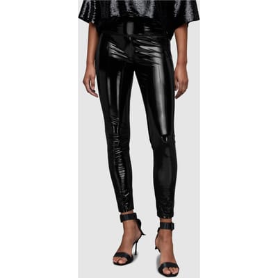 AllSaints Cora Shine Leggings Black Maat: W26 | Leggings Outlet | Dames | Zwart