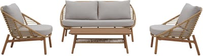 Frederikke loungeset met kussens naturel.