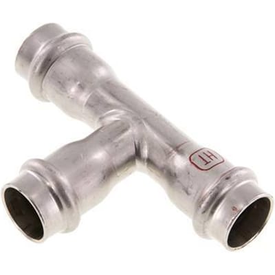 Tee Press Fitting - 18mm Persmof - RVS