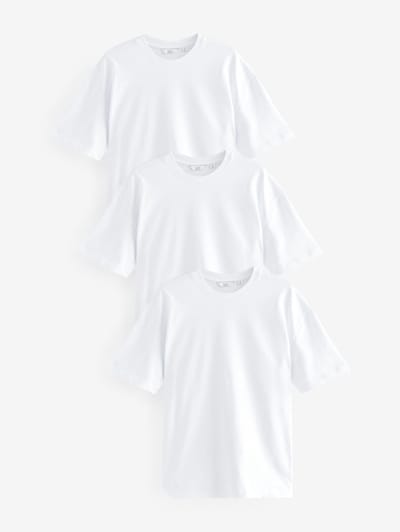 Next - Heren - T-shirt met relaxte pasvorm - Wit