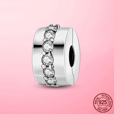 Sluiting Clip 925 Zilver Veiligheidsketting Clip Bedels Ster Kralen Stopper past Originele dora Armband Originele DIY Sieraden white
