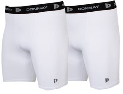 2-Pack Donnay - Compressie Short - Thermo/Sportshort (15cm) - Heren - White (001) - maat S