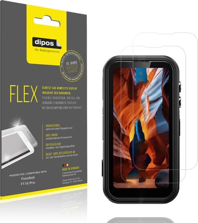 dipos – 2x Beschermfolie geschikt voor Fossibot F116 Pro | 3D Full Cover Screenprotector | 100% Passend