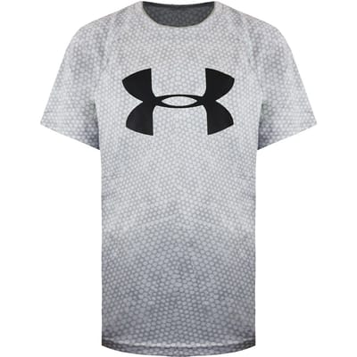 Under Armour Grijs T-shirt met groot logo voor kinderen