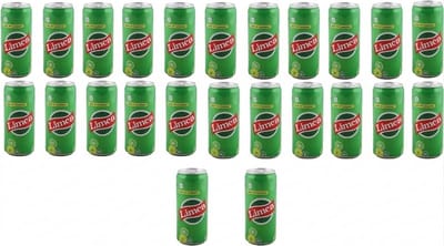 Limca blikje van 300 ml – frisdrank – koud drankje in blik – verfrissende citroendrank – sterke smaak – drankjes (24 stuks) Met Kajal Sticker