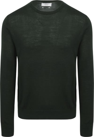 King Essentials The John Pullover Merino Donkergroen - Maat XL - Heren - Pullovers