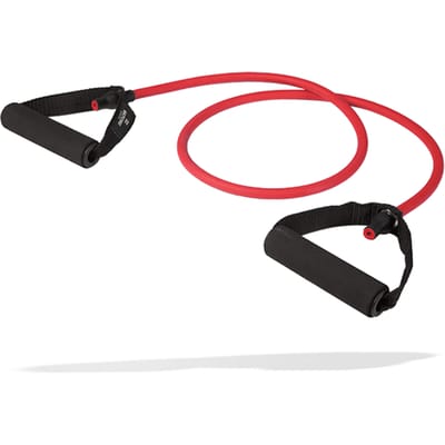 Matchu Sports - Fitness Elastiek met handvat - Light (rood) - Met handvatten