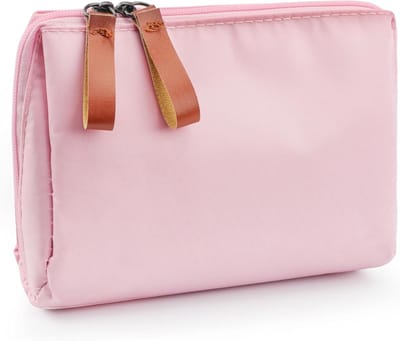 Kleine Make-up Tas voor Vrouwen - 16x10cm Roze, Draagbare Make-up Organizer voor Reizen en Dagelijks Gebruik, Cosmetica Opbergtas, Elegant en Praktisch