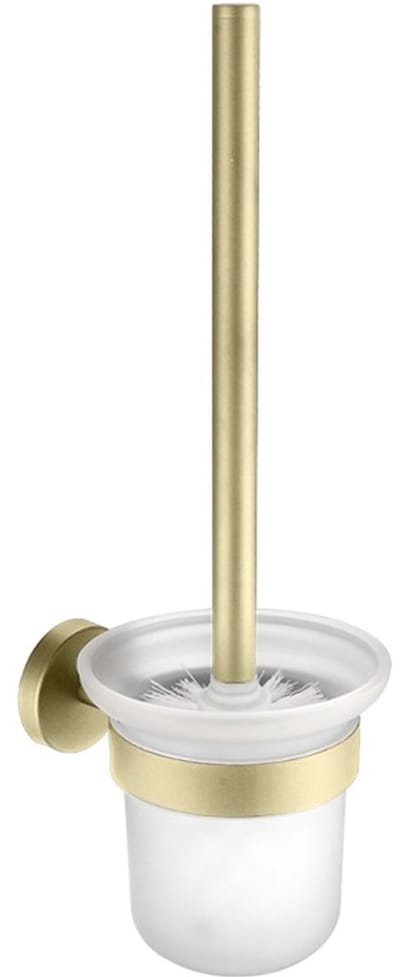 Profielenloods - Toiletborstel houder geborsteld goud - monteren met schroef