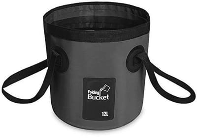 Vouwbare Waterdichte Emmer (12 L) voor Kamperen, Reizen, Tuinieren, Vissen, Boot, Strand, Wandelen en Picknicken