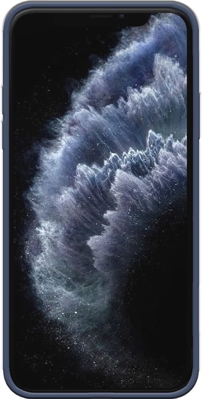 Smartphonica Siliconen hoesje voor iPhone 11 Pro case met zachte binnenkant - Donkerblauw geschikt voor iPhone 11 Pro