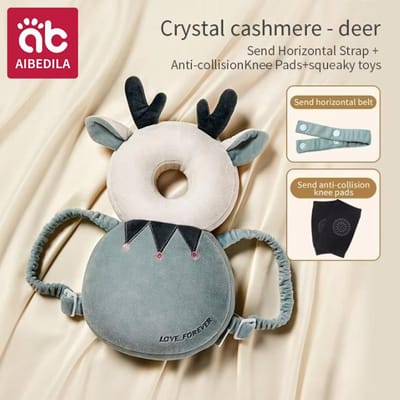 AIBEDILA Protection de tête pour bébé Coussin de sécurité Dorsale Prévenir les blessures Lutin Lion 1-3 ans Oreillers de sécurité pour tout-petits Casque de protection
