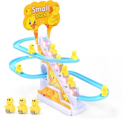 Small Duck Klimbaan – Met Licht & Muziek – Interactief Speelgoed Beklimmen– Inclusief 9 Eendjes – Batterij aangedreven – Voor Kinderen vanaf 3 Jaar