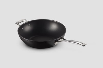 Le Creuset Wokpan met steel - Les Forgées TNS - ø 30 cm / 4.7 liter - standaard anti-aanbaklaag