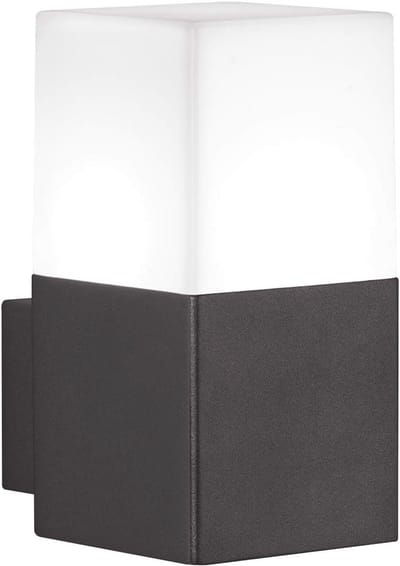 LED Buitenwandlamp van Gegoten Aluminium - 17 cm Hoog - Antraciet - Inclusief E14 4W