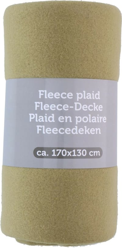 Excellent Houseware Deken-plaid - fleece-polyester mosgroen 170x130cm