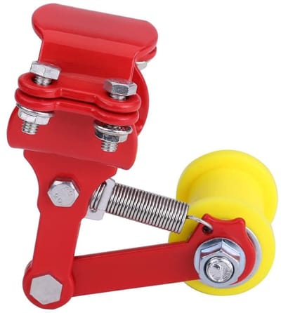 Dailygoody - Motorfiets Kettingspanner - Automatische Spanner - Aluminium - Rood - Voor Motocross - ATV - Betrouwbaar en Duurzaam - Rood