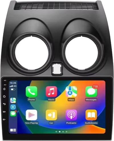 Autoradio met bluetooth - Carplay - Voor Nissan Qashqai J10 (2006-2013) - Geschikt voor Apple en Android - Stereo - Navigatie - Navigatiesysteem auto - 2GB 32GB