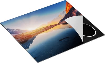 Chefcare Inductie Beschermer Bergen Landschap met Zonsopgang - 60x50 cm - Afdekplaat Inductie - Kookplaat Beschermer - Inductie Mat