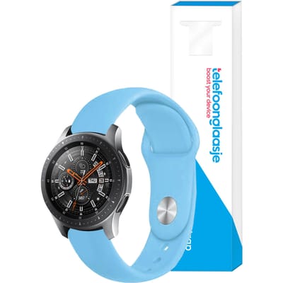 Siliconen smartwatch bandje ? Lichtblauw 20mm - Universeel