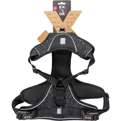 Duvoplus - Hondentuigje - Hond - Ultimate Fit No-pull Harnas Fashion M - 35-60cm - 57-80cm Granite Black - 1st