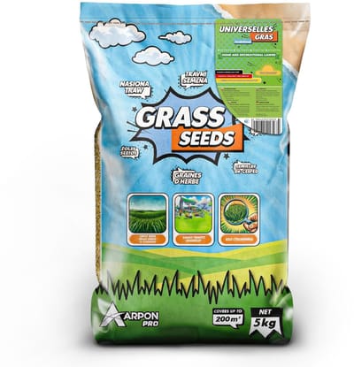 Premium graszaad - Gazon zaad - Nieuw gazon aanleggen - Bijzonder snel kiemend - 5 kg voor 200m² - Groen