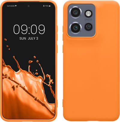 kwmobile telefoonhoesje geschikt voor Motorola Edge 60 Neo / Edge 50 Neo / ThinkPhone 25 - Hoesje voor smartphone - Back cover in fruitig oranje