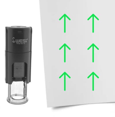 CombiCraft Stempel pijl 10mm rond groene inkt - per 1 stuk