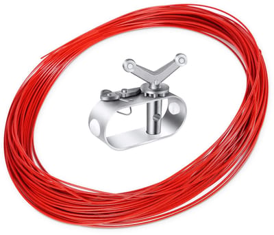 Cosensi- Zwembadafdekking Kabel 30,5m - Ratelset - Spankabel - Afdekzeil - Bovengrondse Zwembaden - Staalkabel/Kunststof - Afdekdraad