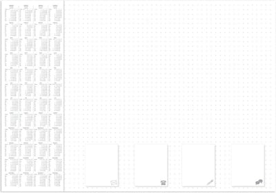 Bureauonderlegger Kantoor 60x42 cm met 4-jarige kalender en stippen