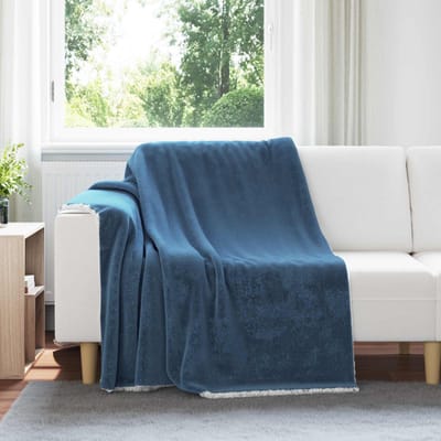 vidaXL - plaid - Marineblauw - 150 - x - 200 - cm - 1.64 - kg - Fleece