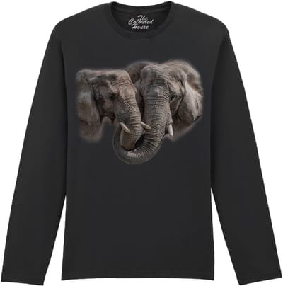 Olifant Big Hug - Elephants The Coloured House Longsleeve T-shirt XXL