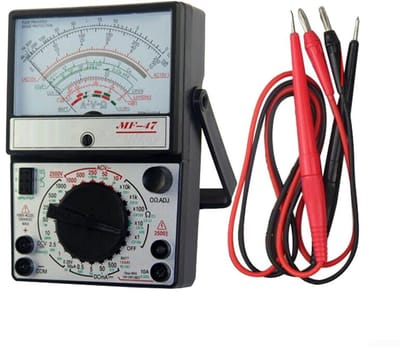 Analoge Multimeter - Batterijtester Voltmeter - Machineonderhoud Fabriek - Meerdere Meetbereiken - 15 x 10 x 8 cm - Zwart