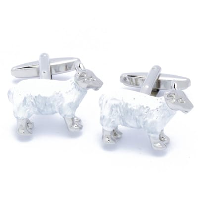 Manchetknopen - Schaap Lam Wit en Zilver