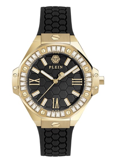 Philipp Plein Plein Lady Royal PWBDA0424 Horloge - Siliconen - Zwart - Ø 39 mm