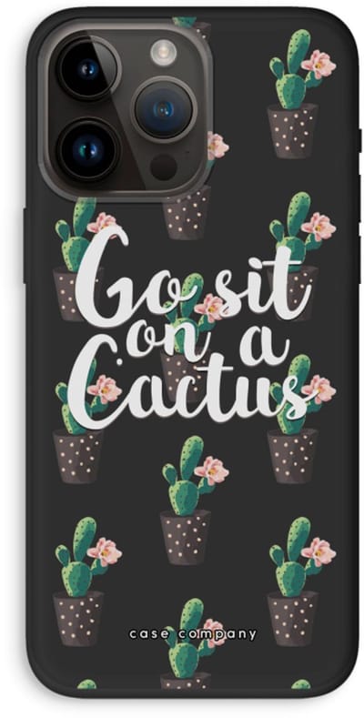 Case Company® - Hoesje geschikt voor iPhone 14 Pro Max hoesje - Cactus quote - Biologisch Afbreekbaar Telefoonhoesje - Bescherming alle Kanten en Schermrand