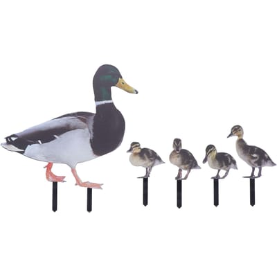Eenden Tuinpaaltjes Realistische Eendenfamilie Beeld Decoratieve Acryl Eendenfamilie Tuinpaaltjes Bord voor Buiten Tuin gray