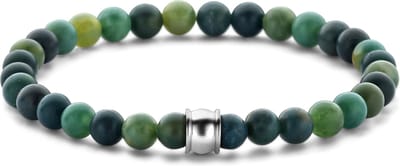 Frank 1967 – Heren Armband – 7FB-0747 - kralenarmband heren mosagaat - mat groen