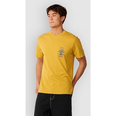 Rip Curl Search Icon T-shirt Met Korte Mouwen Geel S Man