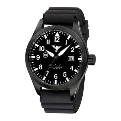 KHS - KHS.AIRBSABLA.DB - Polshorloge - Automatisch - Airleader Black Steel - Heren