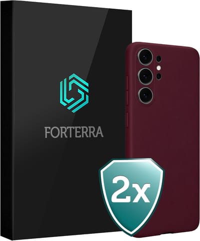 Hoesje 2 Stuks - Geschikt voor Samsung Galaxy S26 Ultra - Sterk & Shockproof - Back Cover - Case Siliconen - Telefoon Hoes - Aubergine