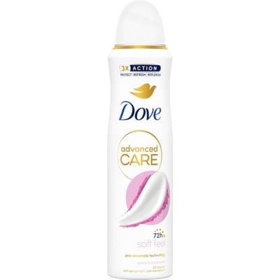 291852 Dove Spray Apa Poeder Zacht 150Ml