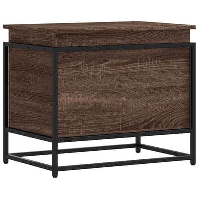 vidaXL - Opbergbox - met - deksel - 60x40x51,5 - cm - bewerkt - hout - bruin - eiken