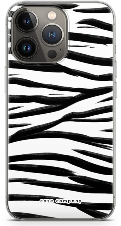 Case Company® - Hoesje geschikt voor iPhone 13 Pro hoesje - Zebra pattern - Soft Cover Telefoonhoesje - Bescherming aan alle Kanten en Schermrand