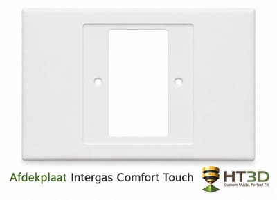 Afdekplaat Intergas Comfort Touch - Wit - Intergas Comfort Touch Thermostaat - Kamerthermostaat - Thermostaat - Muurplaat - Afdekraam - Grondplaat - Houder - HT3D