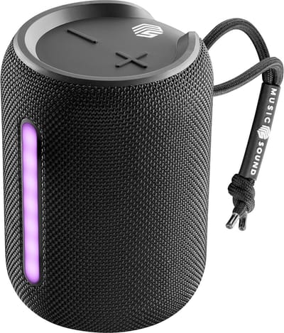 Draagbare Bluetooth Speaker - Muziekbox Geluid - Buitenfeesten Muziek - Waterdicht IPX6 RGB - 10 Watt Vermogen - Zwart