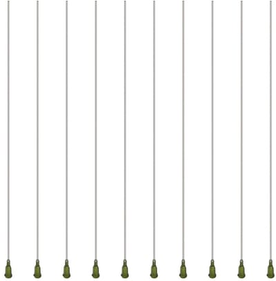 Dailygoods- Dispensernaald 10 stuks - Roestvrij Staal - Luer Lock Aansluiting - Stompe Punt - Precisietoepassingen - 7,5mm Diameter, 272mm Lang - Naald