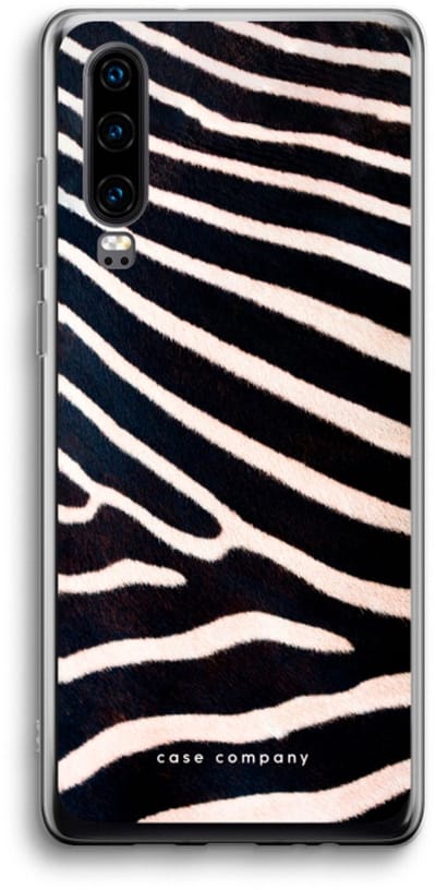 Case Company® - Hoesje geschikt voor Huawei P30 hoesje - Zebra - Soft Cover Telefoonhoesje - Bescherming aan alle Kanten en Schermrand