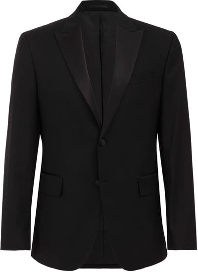 WE Fashion Heren slim fit tuxedo blazer