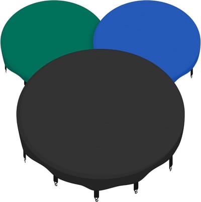 Trampoline Afdekzeil - Beschermhoes Regenhoes - Trampoline Beschermen - Karabijnhaak Bevestiging - 244 cm - Blauw